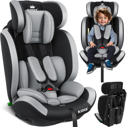 KIDIZ® Autokindersitz Triangle Premium Kindersitz Kinderautositz | Autositz Sitzschale | 9 kg - 36 kg 1-12 Jahre | Gruppe 1/2/3 | universal | zugelassen nach ECE R129/03