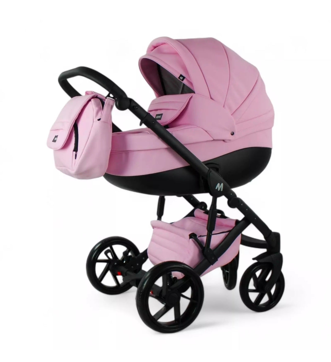 MOMMO AAA Kinderwagen 3 in 1 Öko-Leder – Cosmo I-Size-Sitz