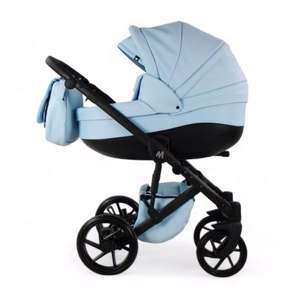 MOMMO AAA Kinderwagen 3 in 1 Öko-Leder – Cosmo I-Size-Sitz