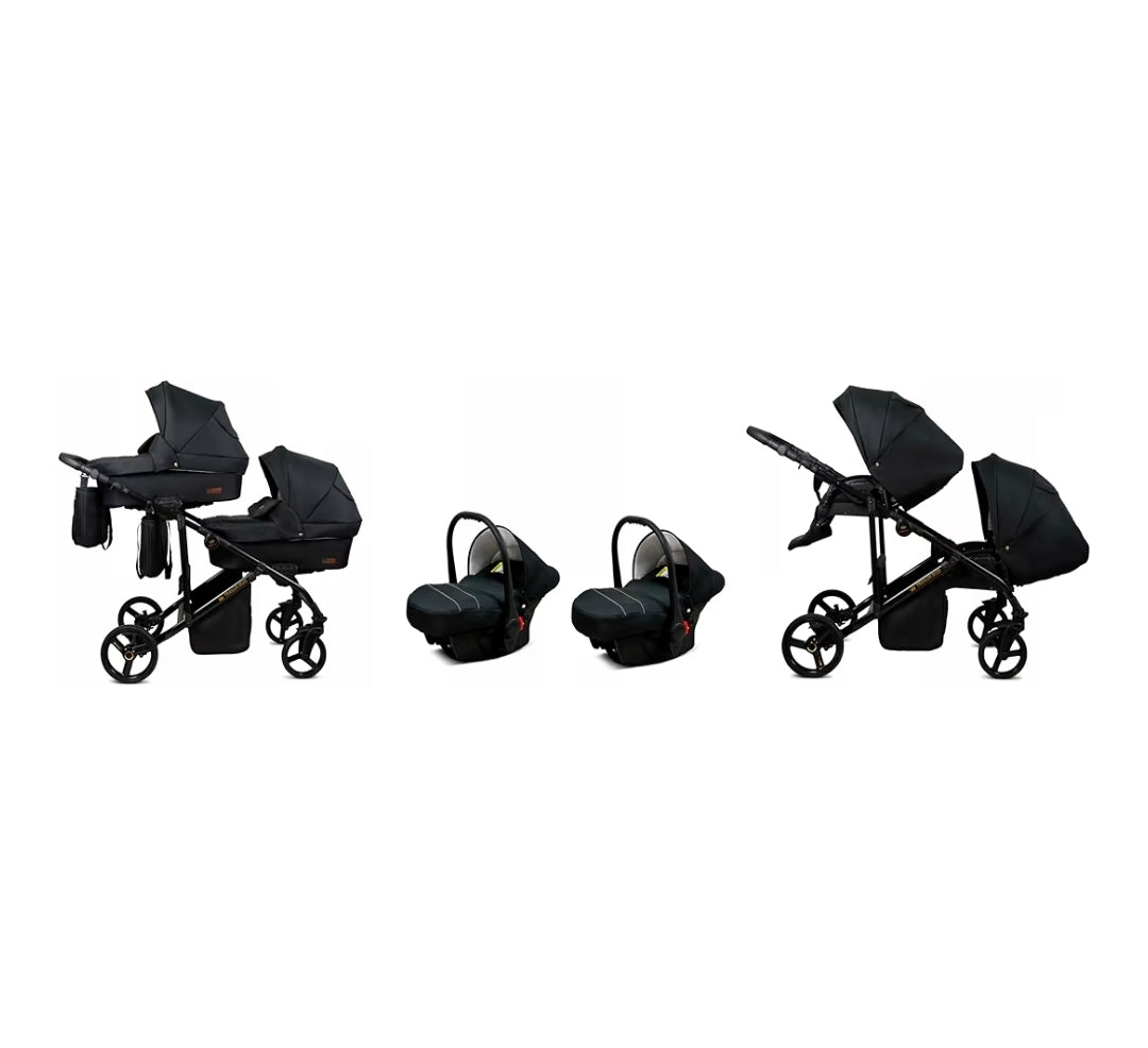 Trailux Duo 3-in-1  Kinderwagen-Set für Zwillinge inkl. Autositz