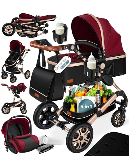 KESSER® Loops 3 in 1 Kombikinderwagen Komplett-Set-Zweite Chance
