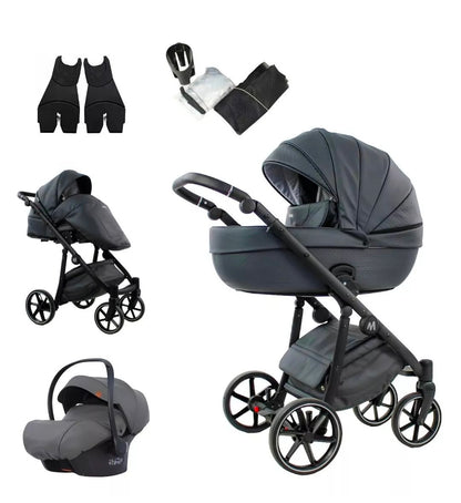MOMMO FANTASY Kinderwagen 2in1/3in1/4in1 Öko-Leder /Autositz