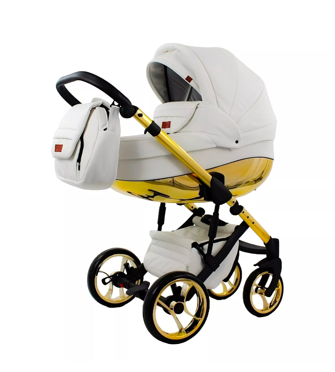 MOMMO AAA Kinderwagen 3 in 1 Öko-Leder – Cosmo I-Size-Sitz