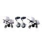 Trailux Duo 4-in-1  Kinderwagen-Set für Zwillinge inkl. Autositz