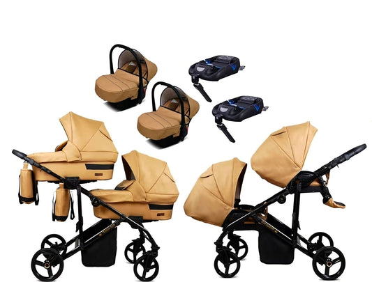 Trailux Duo 4-in-1  Kinderwagen-Set für Zwillinge inkl. Autositz