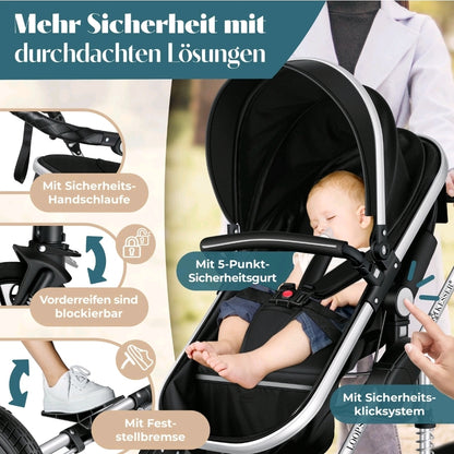 KESSER® Loops 3 in 1 Kombikinderwagen Komplett-Set-Zweite Chance