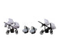 Trailux Duo 3-in-1  Kinderwagen-Set für Zwillinge inkl. Autositz