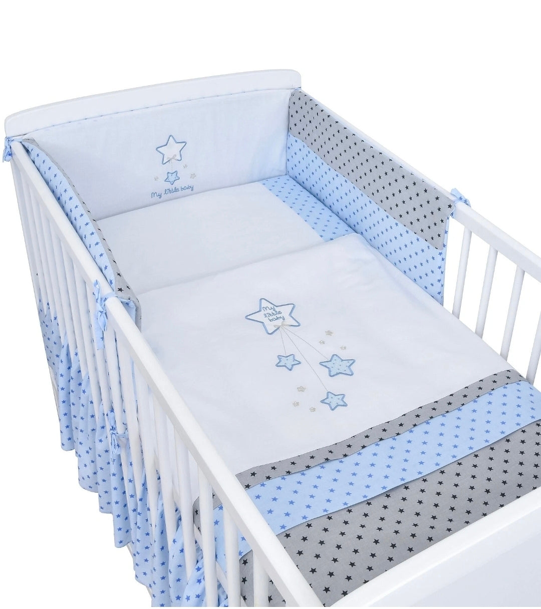 Babyzimmerset 120x60 cm Babybett Wickelkommode  Bettwäsche Komplettset