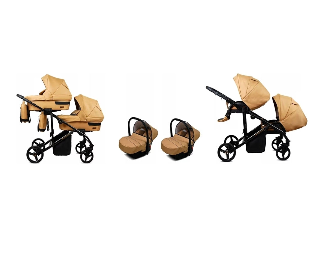 Trailux Duo 3-in-1  Kinderwagen-Set für Zwillinge inkl. Autositz