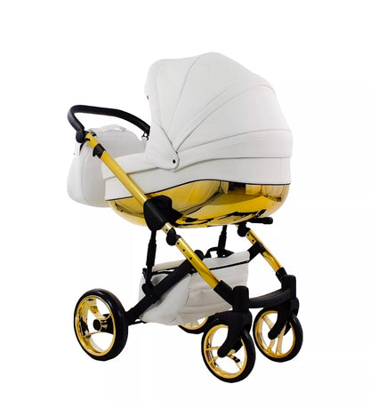 MOMMO AAA Kinderwagen 3 in 1 Öko-Leder – Cosmo I-Size-Sitz