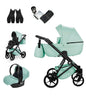MOMMO HARMONY Kinderwagen 2in1/3in1/4in1 Öko-Leder – Cosmo I-Size-Sitz