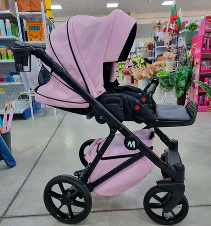 MOMMO HARMONY Kinderwagen 2in1/3in1/4in1 Öko-Leder – Cosmo I-Size-Sitz