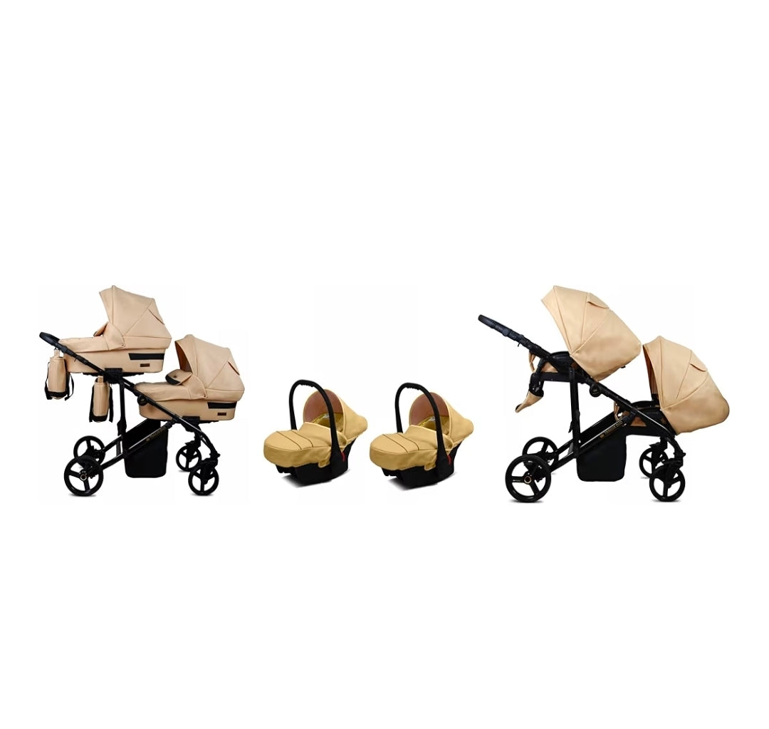 Trailux Duo 3-in-1  Kinderwagen-Set für Zwillinge inkl. Autositz
