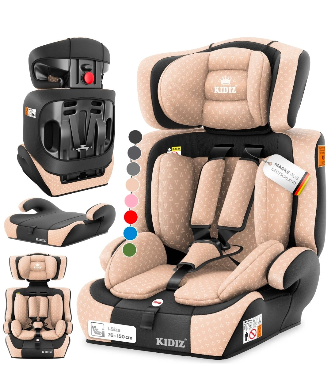 Kinderautositz| 9kg-36 kg,1-12 Yaş, Gruppe 1/2/3 Üniversal