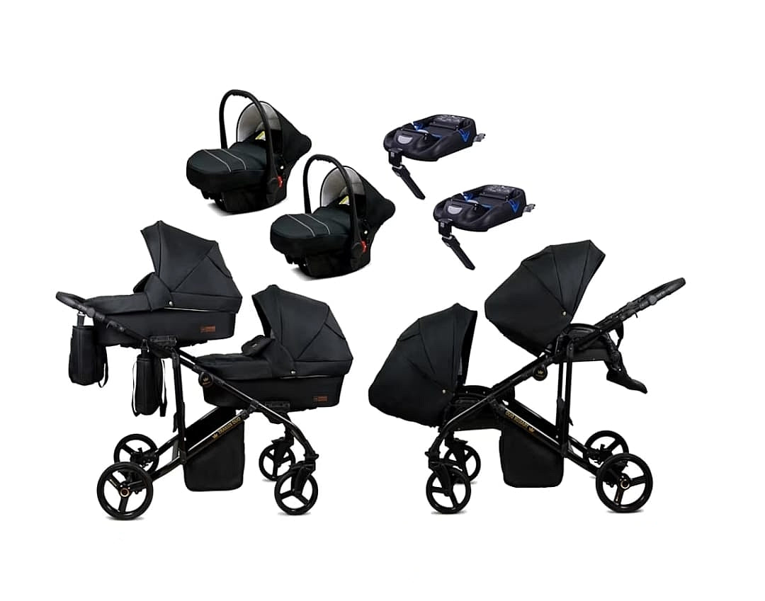 Trailux Duo 4-in-1  Kinderwagen-Set für Zwillinge inkl. Autositz