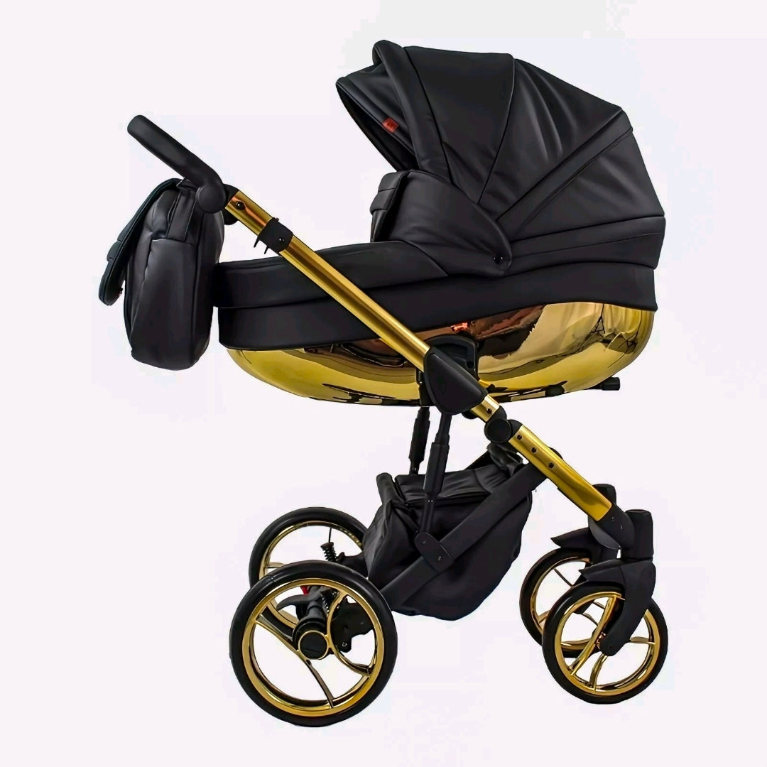 MOMMO AAA Kinderwagen 3 in 1 Öko-Leder – Cosmo I-Size-Sitz