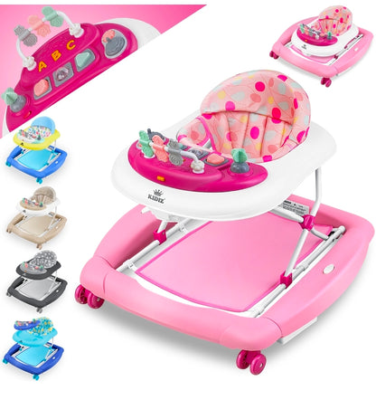 KIDIZ® 4in1 Lauflernhilfe Babywalker mit Licht Musik Rosa-Zweite Chance