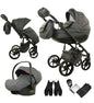MOMMO AAA Kinderwagen 3 in 1 Öko-Leder – Cosmo I-Size-Sitz