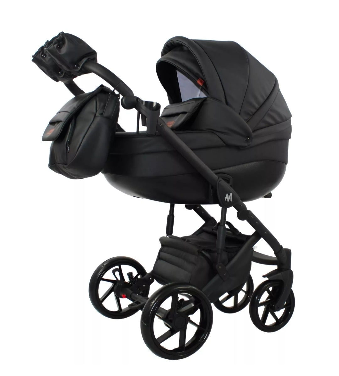 MOMMO AAA Kinderwagen 3 in 1 Öko-Leder – Cosmo I-Size-Sitz