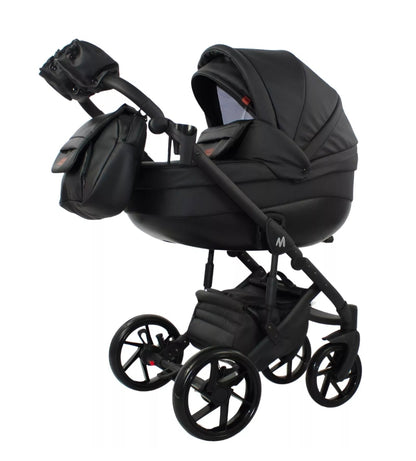 MOMMO AAA Kinderwagen 3 in 1 Öko-Leder – Cosmo I-Size-Sitz
