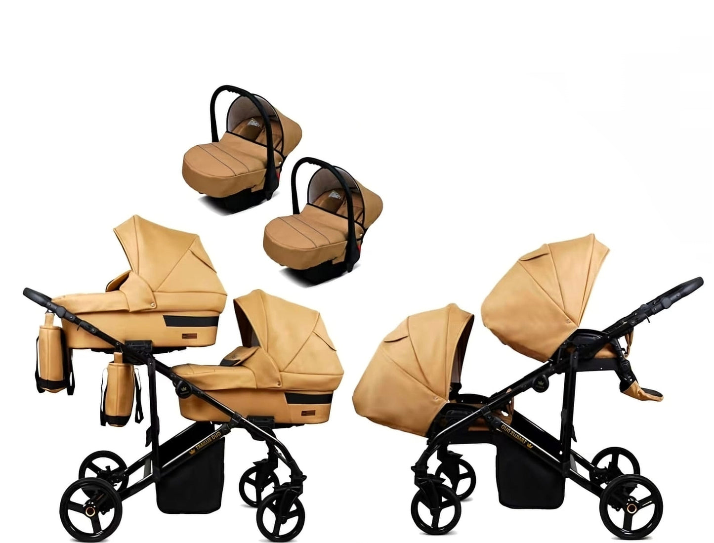 Trailux Duo 3-in-1  Kinderwagen-Set für Zwillinge inkl. Autositz