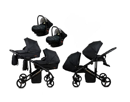 Trailux Duo 3-in-1  Kinderwagen-Set für Zwillinge inkl. Autositz
