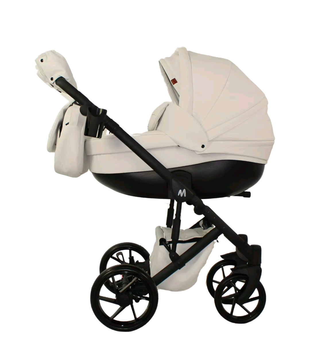 MOMMO AAA Kinderwagen 3 in 1 Öko-Leder – Cosmo I-Size-Sitz