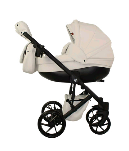 MOMMO AAA Kinderwagen 3 in 1 Öko-Leder – Cosmo I-Size-Sitz