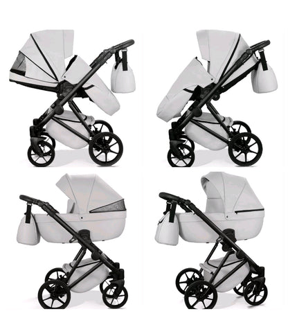 MOMMO HARMONY Kinderwagen 2in1/3in1/4in1 Öko-Leder – Cosmo I-Size-Sitz