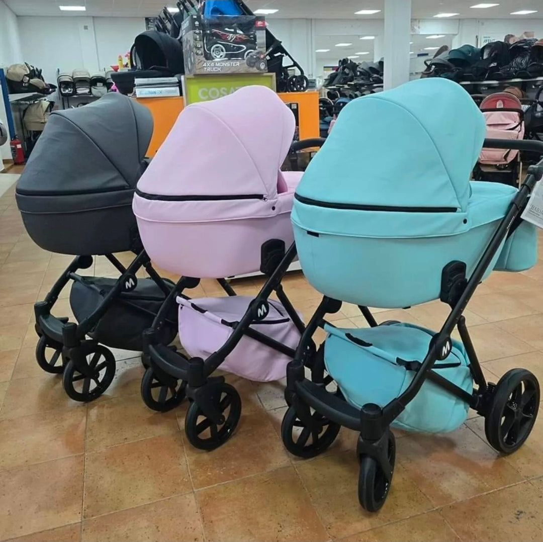 MOMMO HARMONY Kinderwagen 2in1/3in1/4in1 Öko-Leder – Cosmo I-Size-Sitz