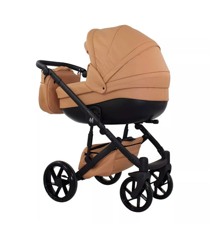 MOMMO AAA Kinderwagen 3 in 1 Öko-Leder – Cosmo I-Size-Sitz