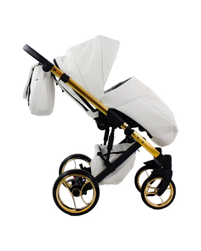 MOMMO AAA Kinderwagen 3 in 1 Öko-Leder – Cosmo I-Size-Sitz