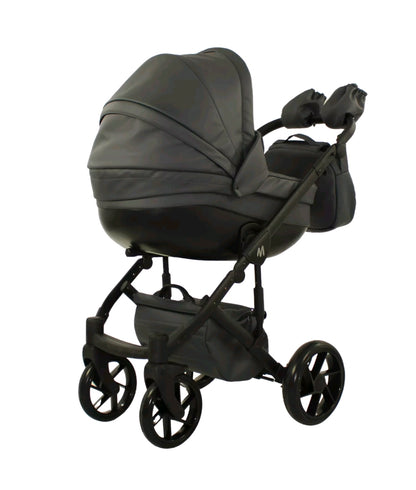 MOMMO AAA Kinderwagen 3 in 1 Öko-Leder – Cosmo I-Size-Sitz