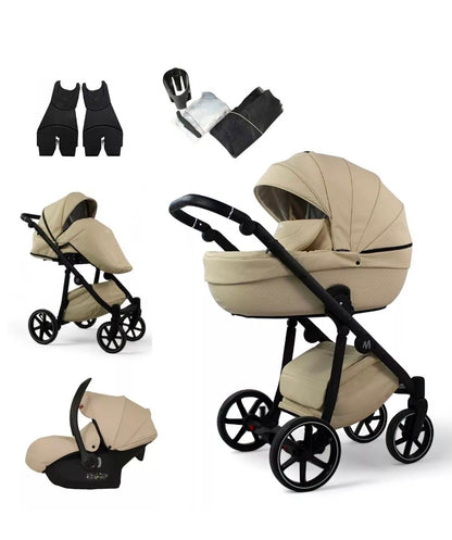 MOMMO FANTASY Kinderwagen 2in1/3in1/4in1 Öko-Leder /Autositz