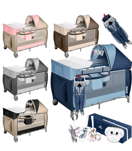 Kidiz® 4 in 1 Babybett Reisebett mit Wickelauflage Moskitonetz