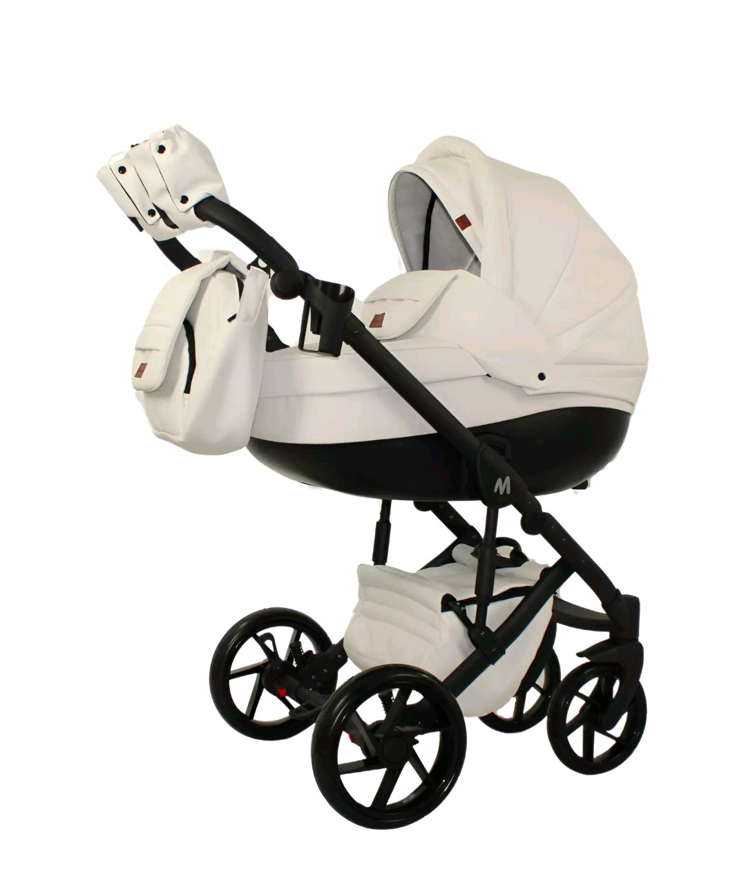 MOMMO AAA Kinderwagen 3 in 1 Öko-Leder – Cosmo I-Size-Sitz