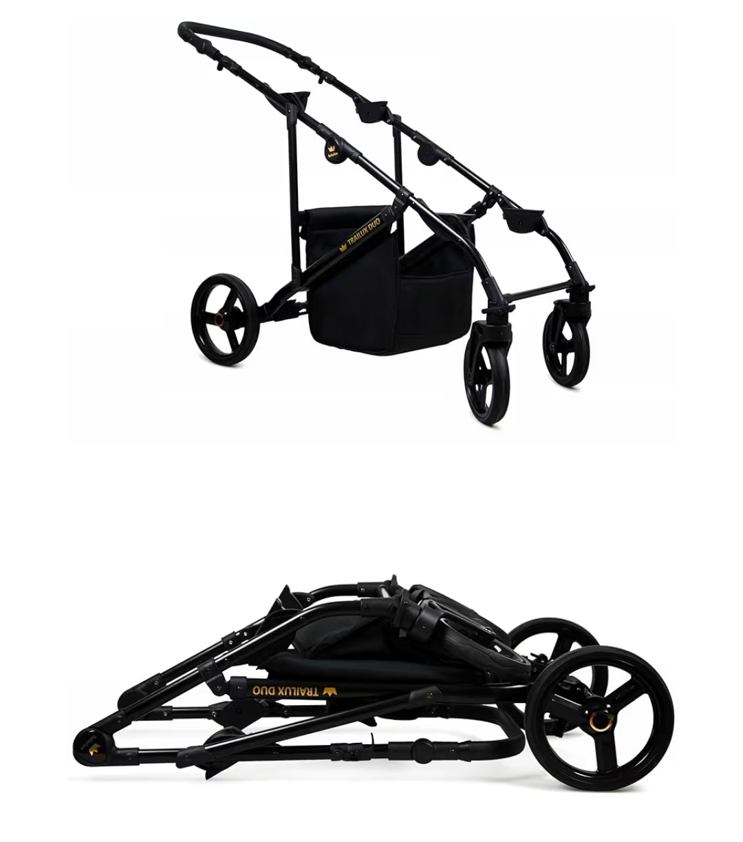 Trailux Duo 4-in-1  Kinderwagen-Set für Zwillinge inkl. Autositz